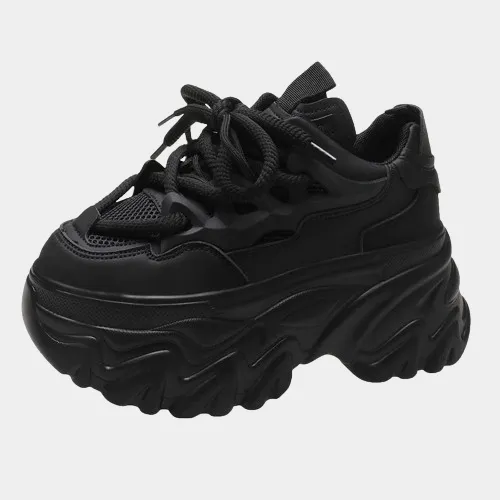 Joskaa 2024 New Platform All Black Sneakers