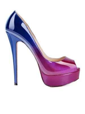 Open Toe Platform Stiletto Pump